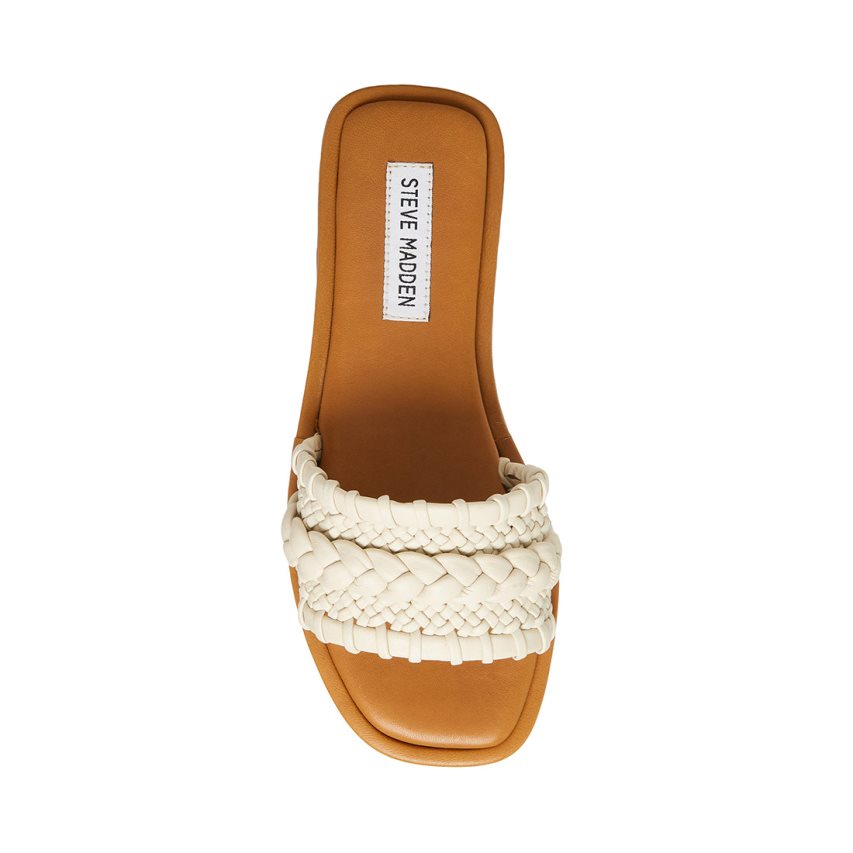 White Steve Madden Genevie Women's Slides | PH 3140GFV